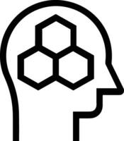 Brain idea symbol icon vector image. Illustration of the creative intelligence think design image. EPS 10
