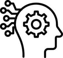 Brain idea symbol icon vector image. Illustration of the creative intelligence think design image. EPS 10
