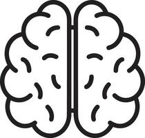 Brain idea symbol icon vector image. Illustration of the creative intelligence think design image. EPS 10