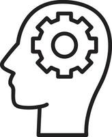 Brain idea symbol icon vector image. Illustration of the creative intelligence think design image. EPS 10