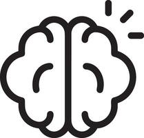 Brain idea symbol icon vector image. Illustration of the creative intelligence think design image. EPS 10
