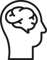 Brain idea symbol icon vector image. Illustration of the creative intelligence think design image. EPS 10