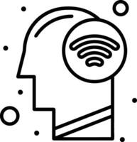 Brain idea symbol icon vector image. Illustration of the creative intelligence think design image. EPS 10