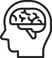 Brain idea symbol icon vector image. Illustration of the creative intelligence think design image. EPS 10