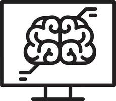 Brain idea symbol icon vector image. Illustration of the creative intelligence think design image. EPS 10