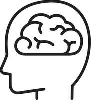 Brain idea symbol icon vector image. Illustration of the creative intelligence think design image. EPS 10