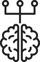 Brain idea symbol icon vector image. Illustration of the creative intelligence think design image. EPS 10
