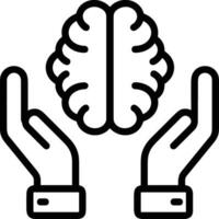 Brain idea symbol icon vector image. Illustration of the creative intelligence think design image. EPS 10