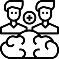 Brain idea symbol icon vector image. Illustration of the creative intelligence think design image. EPS 10