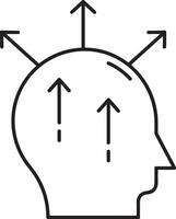 Brain idea symbol icon vector image. Illustration of the creative intelligence think design image. EPS 10