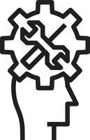 Brain idea symbol icon vector image. Illustration of the creative intelligence think design image. EPS 10