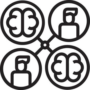 cerebro idea símbolo icono vector imagen. ilustración de el creativo inteligencia pensar diseño imagen. eps 10