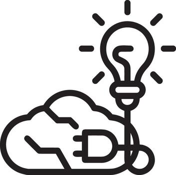 cerebro idea símbolo icono vector imagen. ilustración de el creativo inteligencia pensar diseño imagen. eps 10