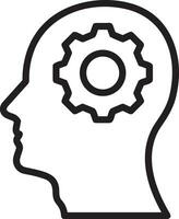 Brain idea symbol icon vector image. Illustration of the creative intelligence think design image. EPS 10