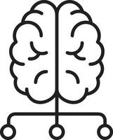 Brain idea symbol icon vector image. Illustration of the creative intelligence think design image. EPS 10