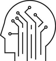 Brain idea symbol icon vector image. Illustration of the creative intelligence think design image. EPS 10