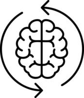 Brain idea symbol icon vector image. Illustration of the creative intelligence think design image. EPS 10