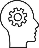 Brain idea symbol icon vector image. Illustration of the creative intelligence think design image. EPS 10