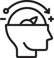 Brain idea symbol icon vector image. Illustration of the creative intelligence think design image. EPS 10