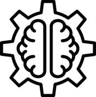 Brain idea symbol icon vector image. Illustration of the creative intelligence think design image. EPS 10