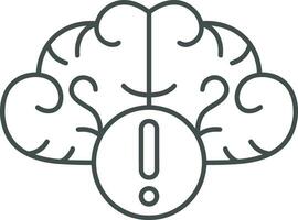 Brain idea symbol icon vector image. Illustration of the creative intelligence think design image. EPS 10