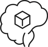 Brain idea symbol icon vector image. Illustration of the creative intelligence think design image. EPS 10