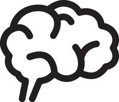 Brain idea symbol icon vector image. Illustration of the creative intelligence think design image. EPS 10