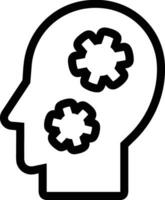 Brain idea symbol icon vector image. Illustration of the creative intelligence think design image. EPS 10