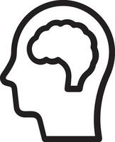 Brain idea symbol icon vector image. Illustration of the creative intelligence think design image. EPS 10