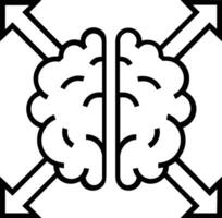 Brain idea symbol icon vector image. Illustration of the creative intelligence think design image. EPS 10