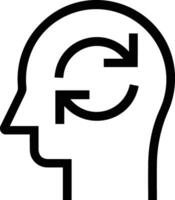 Brain idea symbol icon vector image. Illustration of the creative intelligence think design image. EPS 10