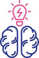 Brain idea symbol icon vector image. Illustration of the creative intelligence think design image. EPS 10