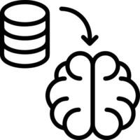 Brain idea symbol icon vector image. Illustration of the creative intelligence think design image. EPS 10