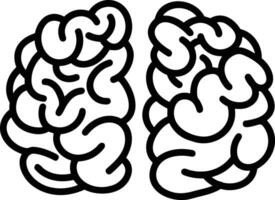 Brain idea symbol icon vector image. Illustration of the creative intelligence think design image. EPS 10