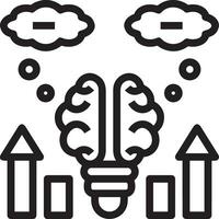 Brain idea symbol icon vector image. Illustration of the creative intelligence think design image. EPS 10