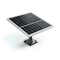 Solar panel isolated on white background photo