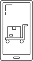 shopping onlinel mobile line icon png