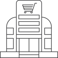 pictogram van de lijn van het winkelcentrum png