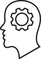 Brain idea symbol icon vector image. Illustration of the creative intelligence think design image. EPS 10