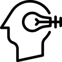 Brain idea symbol icon vector image. Illustration of the creative intelligence think design image. EPS 10