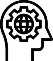 Brain idea symbol icon vector image. Illustration of the creative intelligence think design image. EPS 10