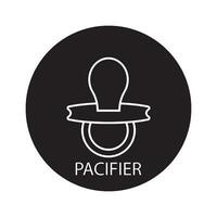 pacifier icon vector