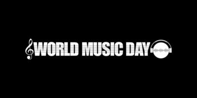 WORLD MUSIC DAY Text Illustration, for Logo Type, Website, Art Illustration, Poster, Banner or Graphic Design Element. Vector Illustration