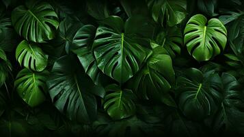 Monstera leaf plant leaf background photo