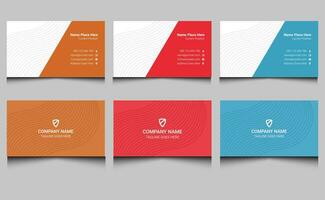 Abstract creative unique elegant modern professional corporate identity company name visiting business card design templatel. vector