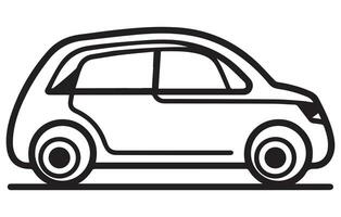 Electric vehicle car Vector icon Outline, Car vector outline drawing