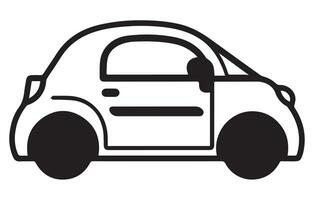 Electric vehicle car Vector icon Outline, Car vector outline drawing