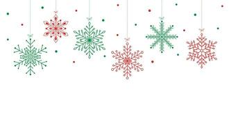 Merry Christmas and Happy New Year background with Snowflakes for Christmas tree made. Vector illustration