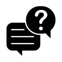 Question And Answer Vector Glyph Icon For Personal And Commercial Use.