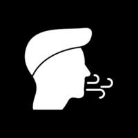 diseño de icono de vector de inhalación